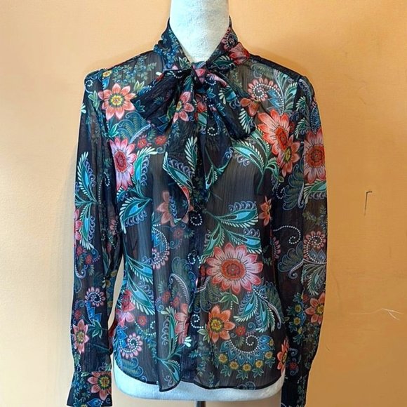 Molly Bracken Bow Tie Blouse - Picture 1 of 3